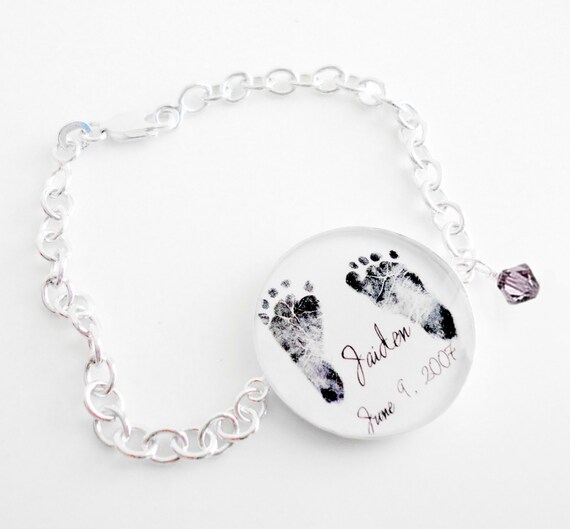 Sterling Silver Mother's BraceletYour Baby's by Metamorphosis07