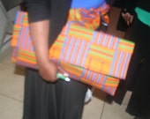 EXTRA LARGE STATEMENT African Kente  Fabric Bag