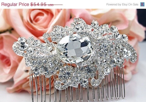 ON SALE Bridal Hair Comb Rhinestone Hair Comb Wedding Comb Il_570xn