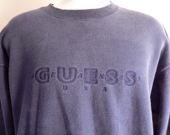 guess crew neck jumper