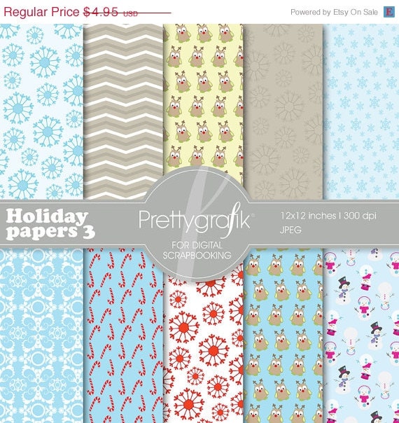 40% OFF SALE Christmas digital paper, commercial use, scrapbook papers, background - PS563 Il_570xn