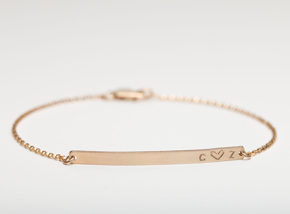 Customized Name Plate Bracelet / Personalized by LayeredAndLong