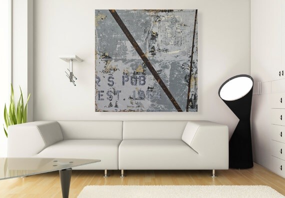 Original Abstract Artwork Large 32x32 Industrial by CMFA on Etsy