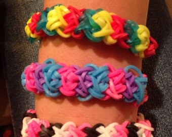 Double X rainbow loom bracelet ANY color you want