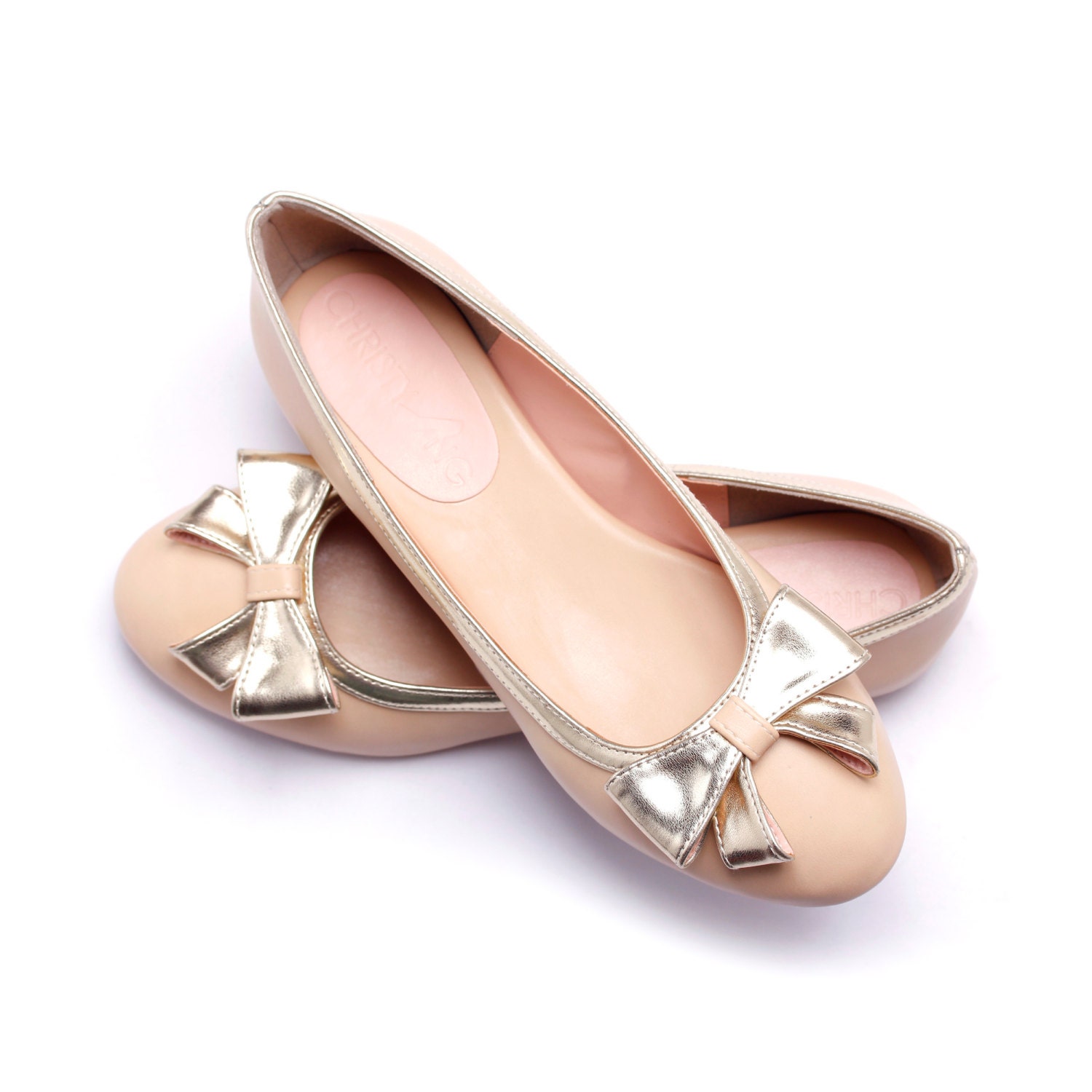 champagne ballerina shoes