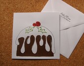 Lovely Christmas Pudding Card - LikhenPress