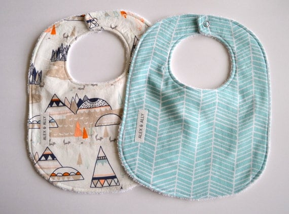 Gender Neutral Bib Set in Indian Summer