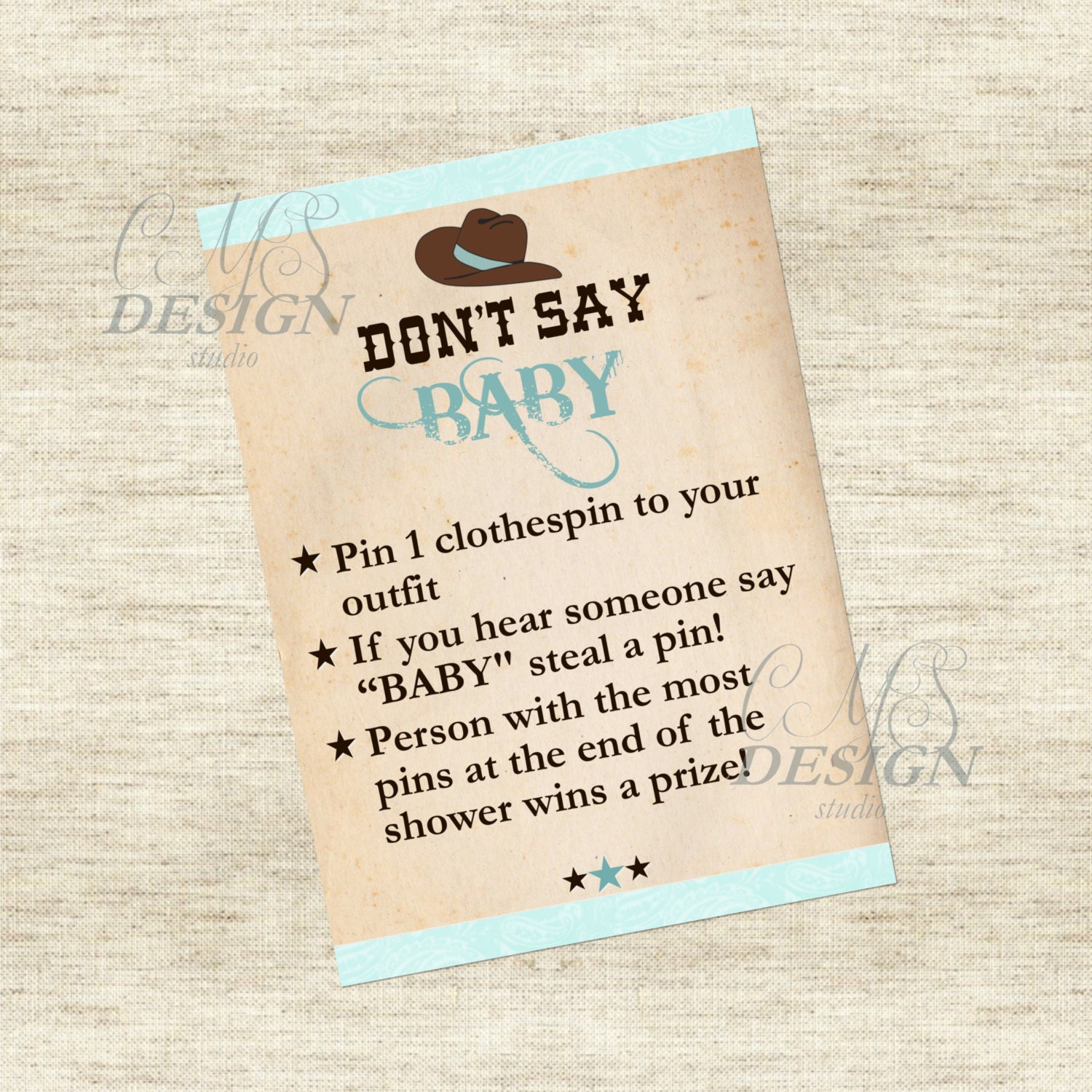 337 New baby shower game don't say baby 370 Baby Shower Game: Don't Say Baby Sign 