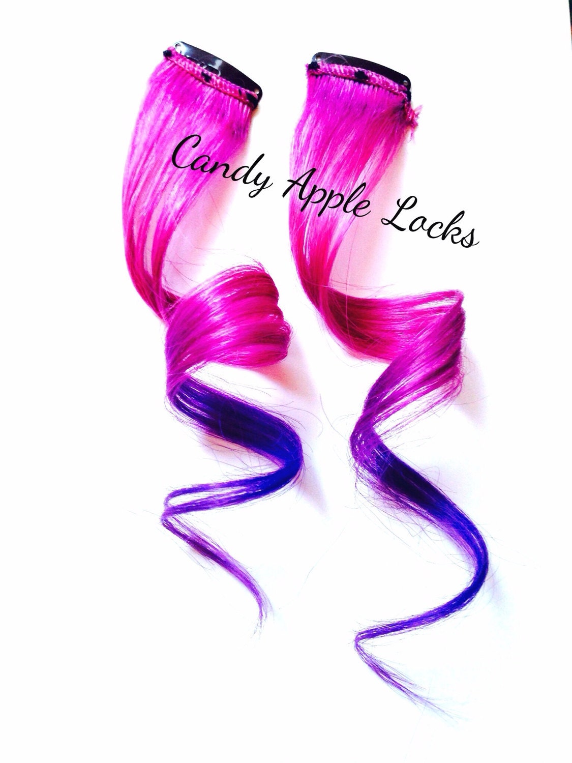 Purple Galaxy Streaks Clip in Hair Extensions by CandyAppleLocks