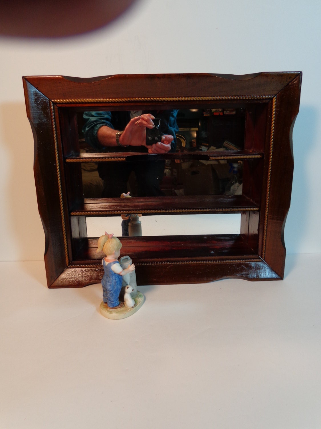 Mirrored Curio Shadow Box Antique Framed Mirror by PopPawsPlace