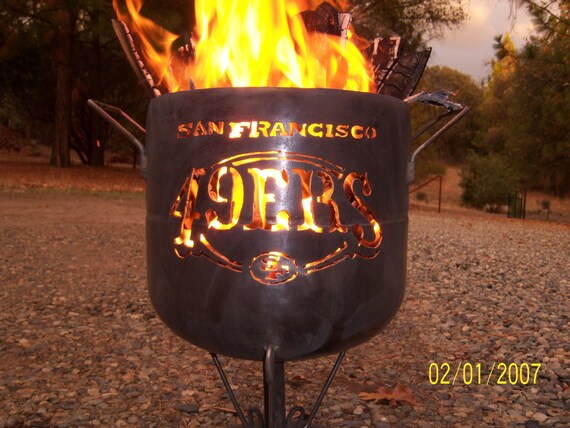 San Francisco 49ers Fire pit by YosemiteHomeFires on Etsy