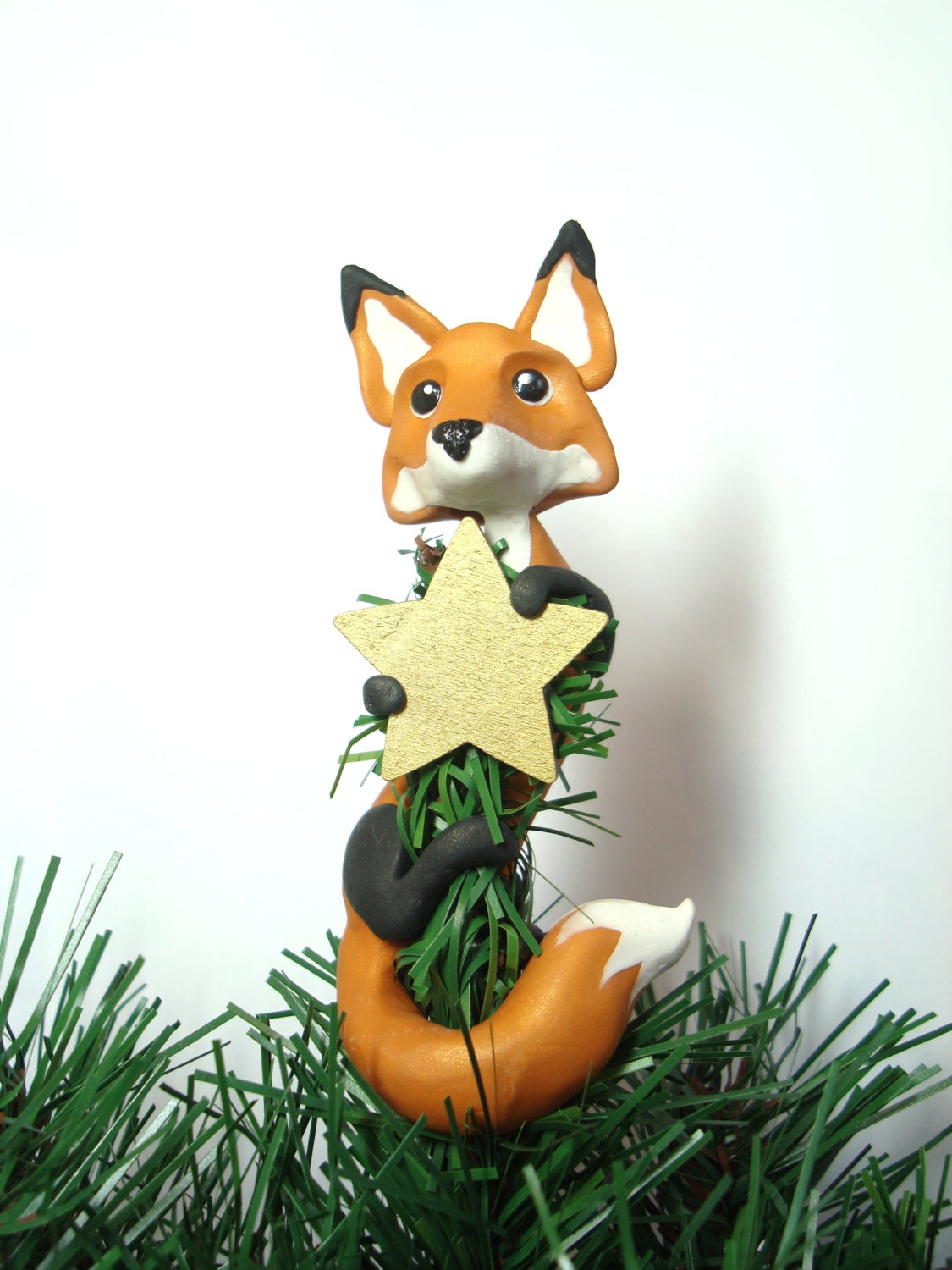 Custom Fox Christmas Tree Topper by LittleBerties on Etsy