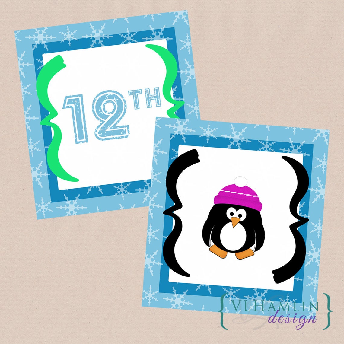 Items similar to Penguin Party, Printable Penguin Banner, Custom Party ...