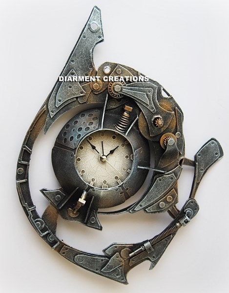 Steampunk Spiral Time Clock V - diarmentcreations