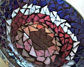 Purple Glass Mosaic Dish - earthmothermosaics