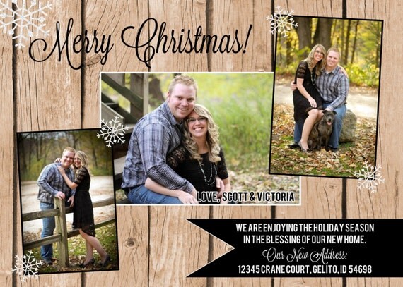 New Address Just Moved Holiday Photo Card - New Home - Digital File Il_570xn