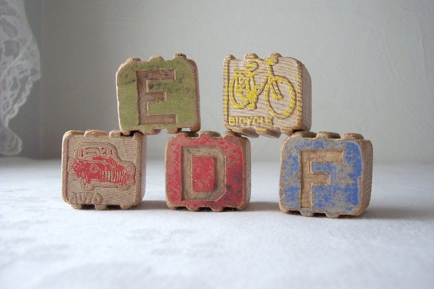 vintage wooden blocks antique toy wood block by allthebestvintage