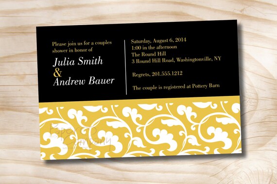 FRENCH SWIRL Bridal Shower Invitation - You Print Il_570xn
