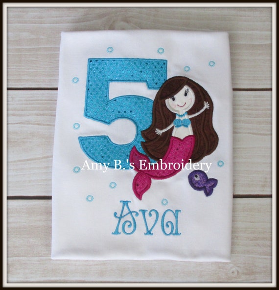 etsy mermaid birthday shirt