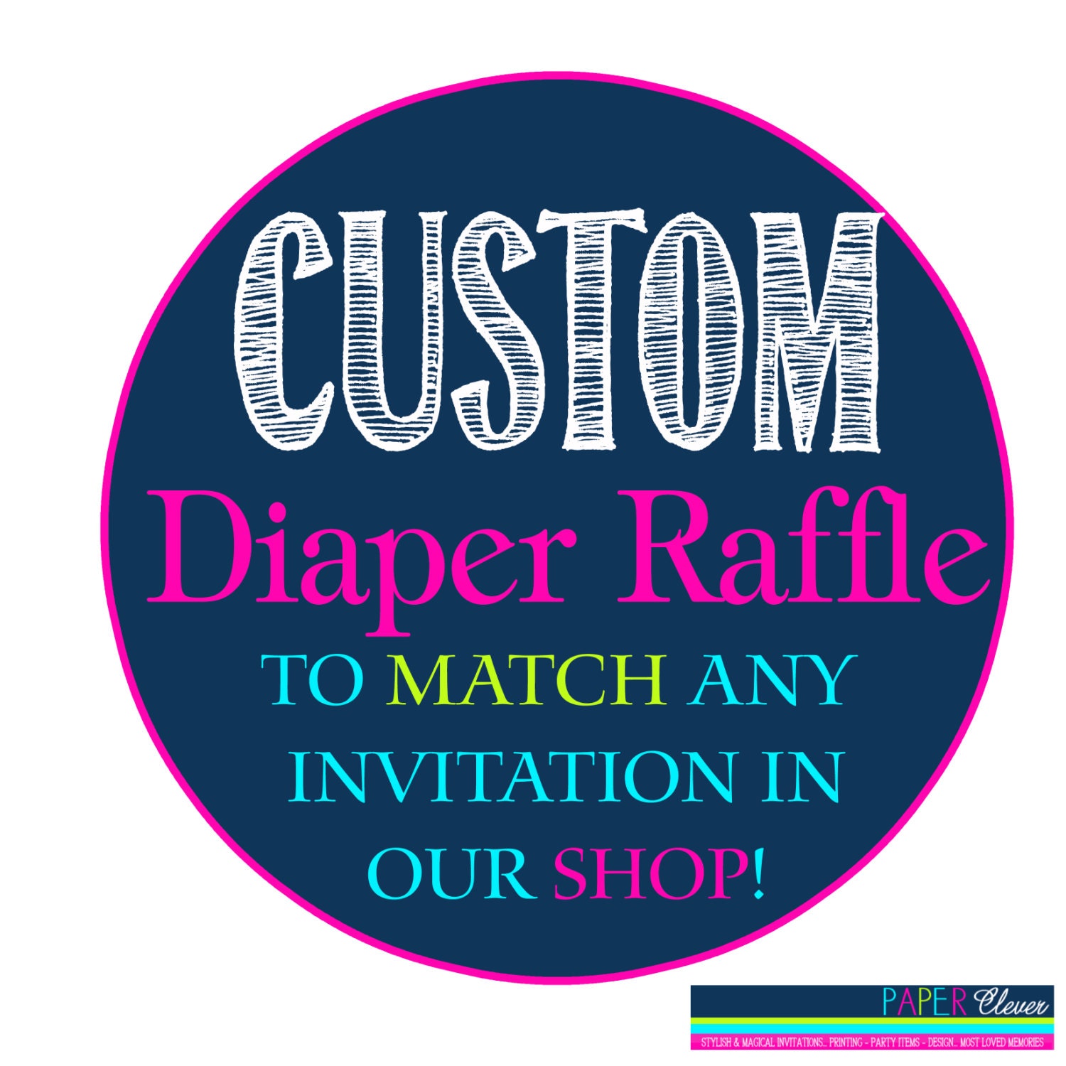 Diaper raffle ticket matching - digital file, printable #516 Il_570xn