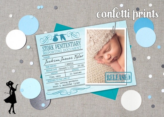 Photo Birth Announcement - JUST RELEASED Printable Il_570xn