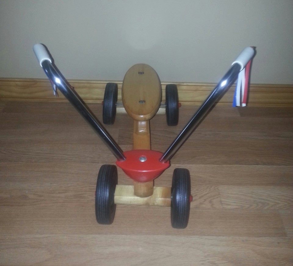 vintage radio flyer wooden scooter