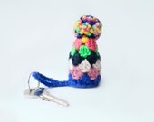 Crochet mini POMPOM beanie keychain - DURIDO