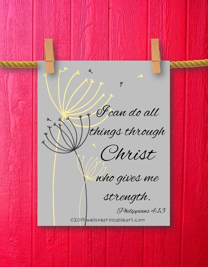 Dandelion Art Philippians 413 Scripture By Weloveprintableart