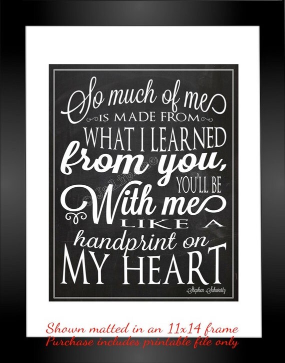 Wicked Quote Handprint on My Heart For Good INSTANT by Jalipeno