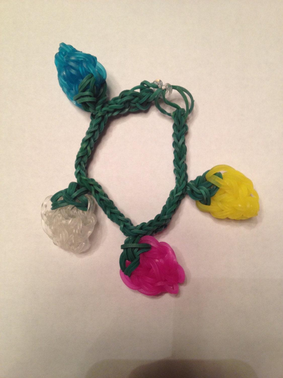 Items similar to Rainbow Loom Christmas Lights Inverted Fishtail