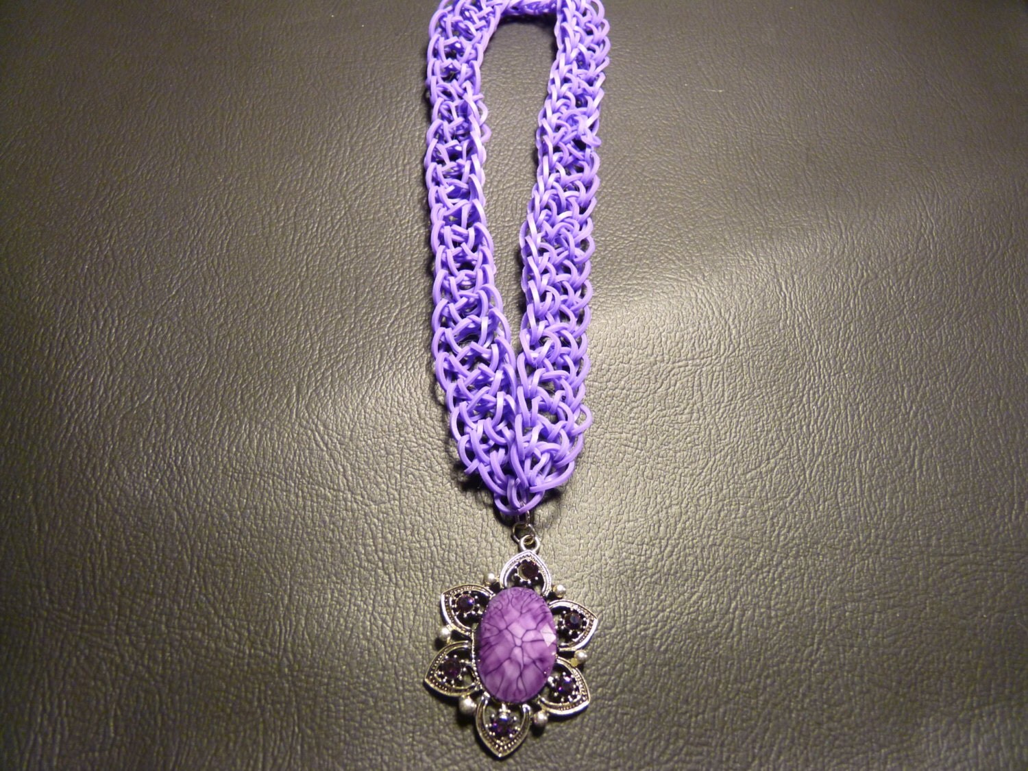 Items similar to Dragon Scale Rainbow Loom Necklace on Etsy