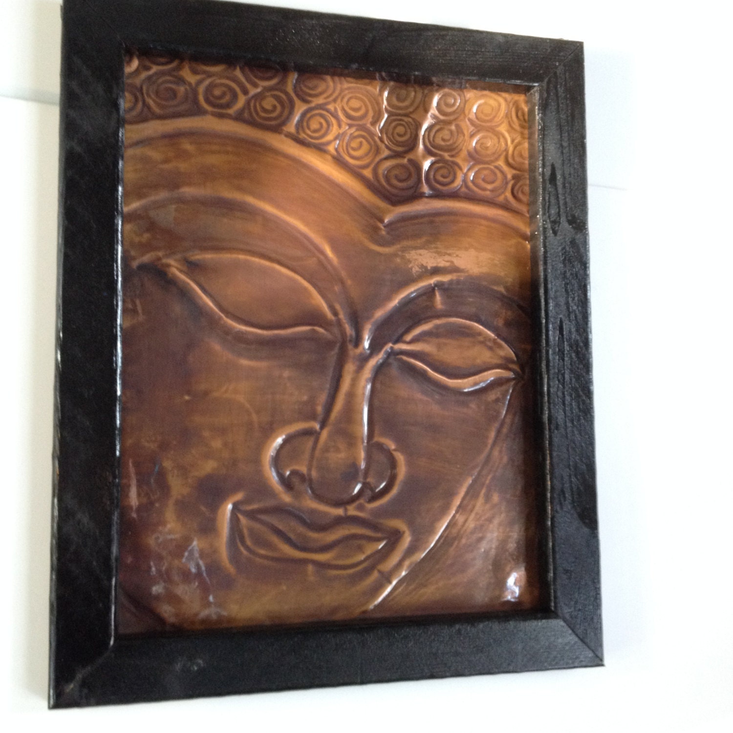 Copper Relief Wall Art Buddha Black Frame By CopperByT On Etsy