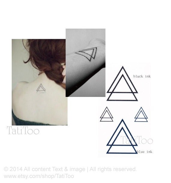 double triangle temporary tattoo t012 by tatitoo on etsy double triangle temporary tattoo t012 by tatitoo on etsy