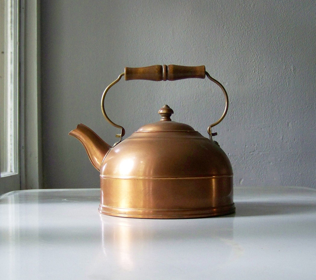Copper Tea Pot or Kettle Revere Ware Bicentennial by MidwestFinds