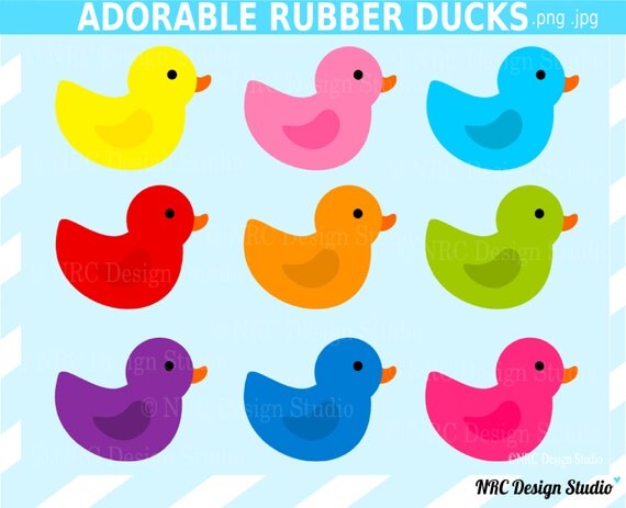 Animal Clip Art - Adorable Rubber Ducks Clip Art - Digital Rubber Ducks Clipart Il_570xn
