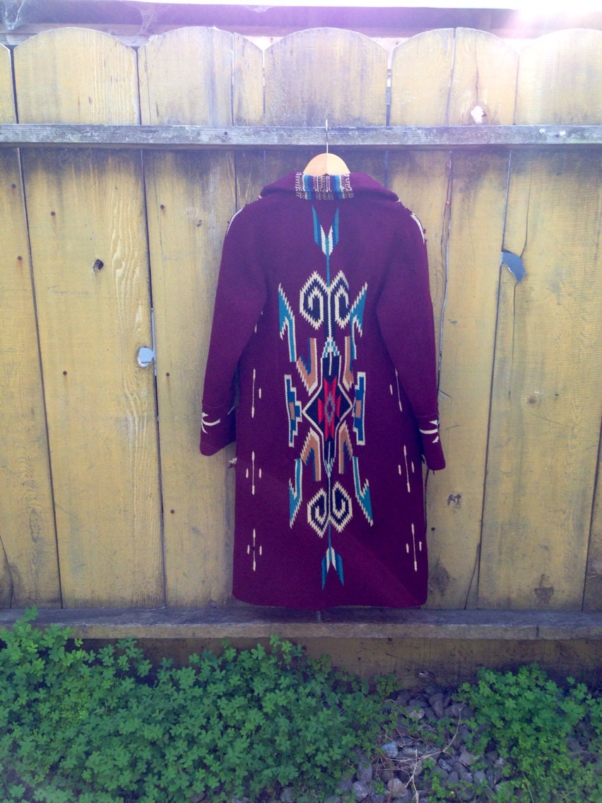 Native American Chimayo Blanket Coat by
