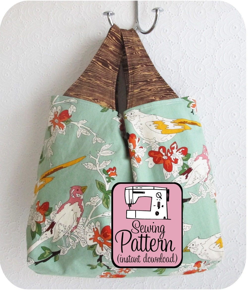 Grocery Bag PDF Sewing Pattern Instant by michellepatterns on Etsy