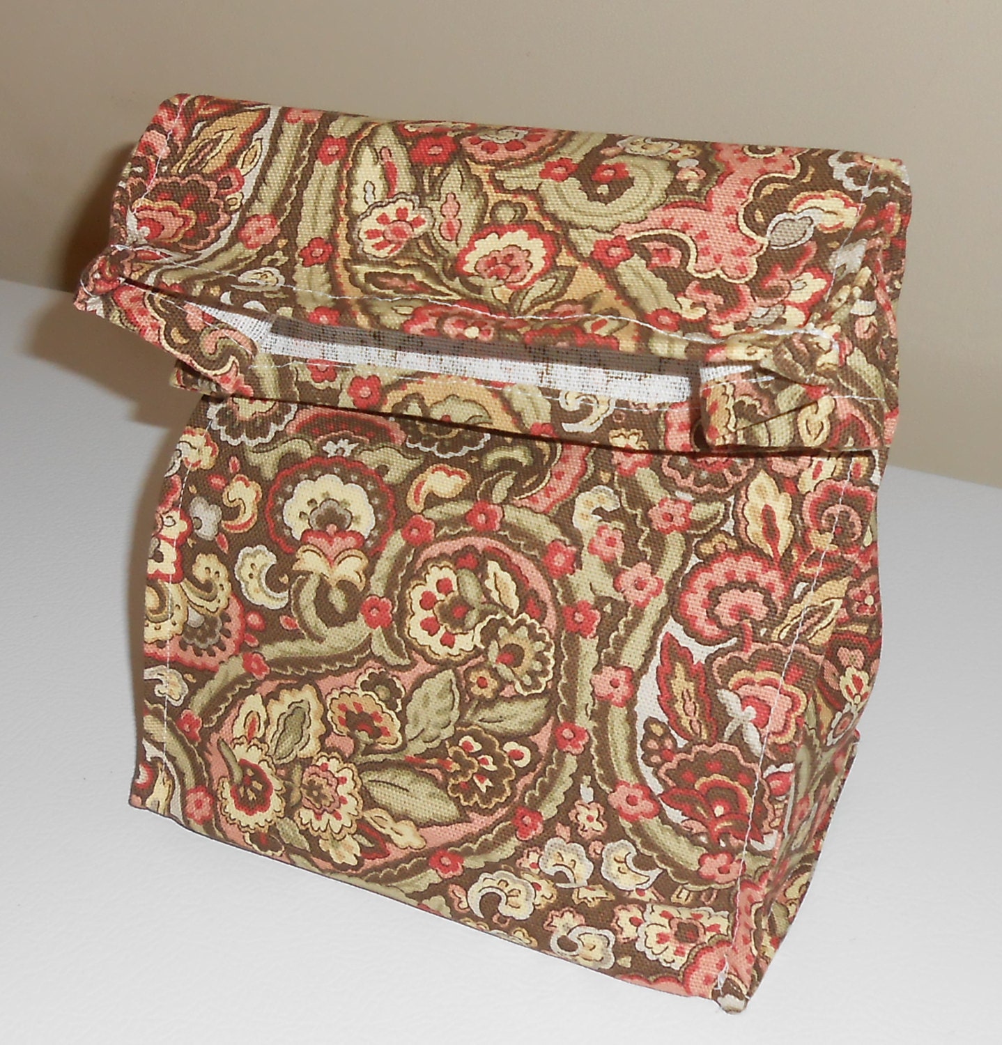 Items similar to Cotton Duck Canvas Lunch Bag Sack Fabric Tapestry