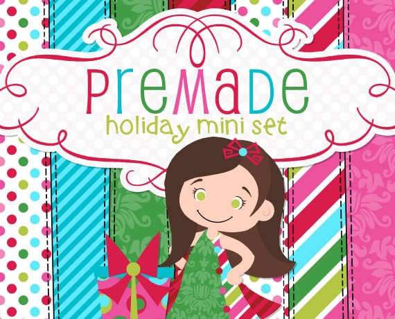 Lil Miss Holiday Fabric- Holiday Mini Business Set Il_570xn