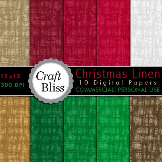 50% Sale Paper Pack Linen Paper Red Green Gold Commercial Use Digital Paper Pack Christmas Linen Scrapbook Paper Craft Supplies Invitation Il_570xn