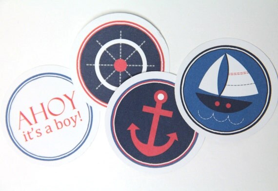 Nautical (Classic Sailboats) - Party Stickers READYTO SHIP Il_570xn
