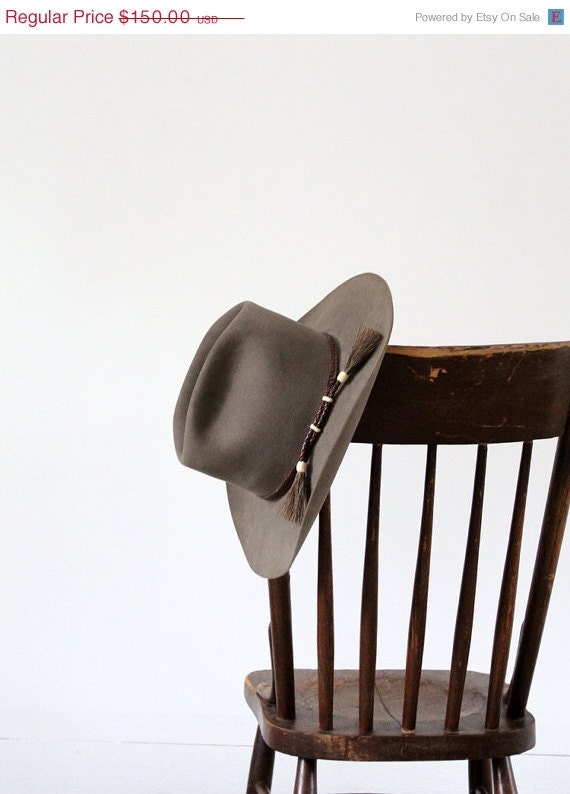 1960s Western Hat / Vintage Beaver Hat / The Cowboy - 86home