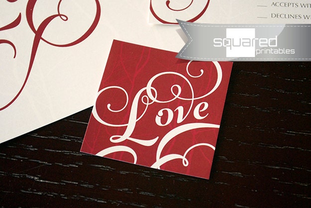 Winter Love Wedding Invitation Printable LOVE Envelope Seals - DIY Print - Bridal - Wedding Invite Il_570xn