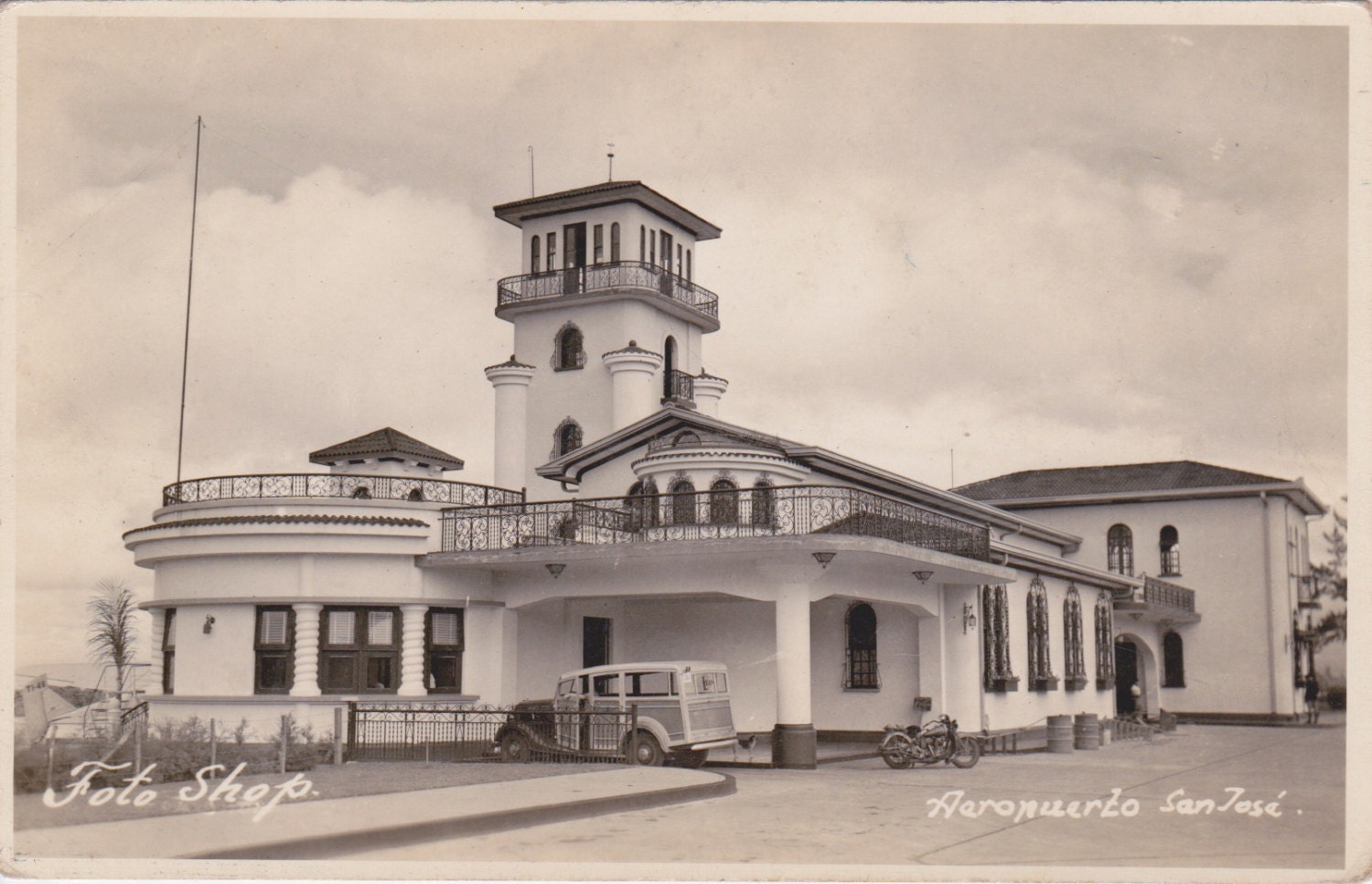 1940s Postcard of San Jose Airport in Costa Rica- Real photo postcard ...