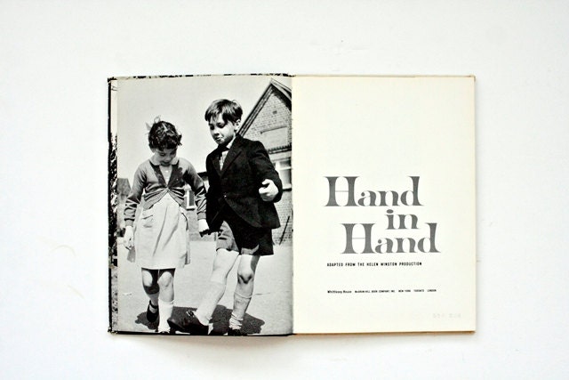 Rare Vintage 1960's Children's Book - Hand in Hand - Based on Award Winning Film, Children's Friendship, Adventure, Hanukkah Gifts, For Kids - msjeannieology