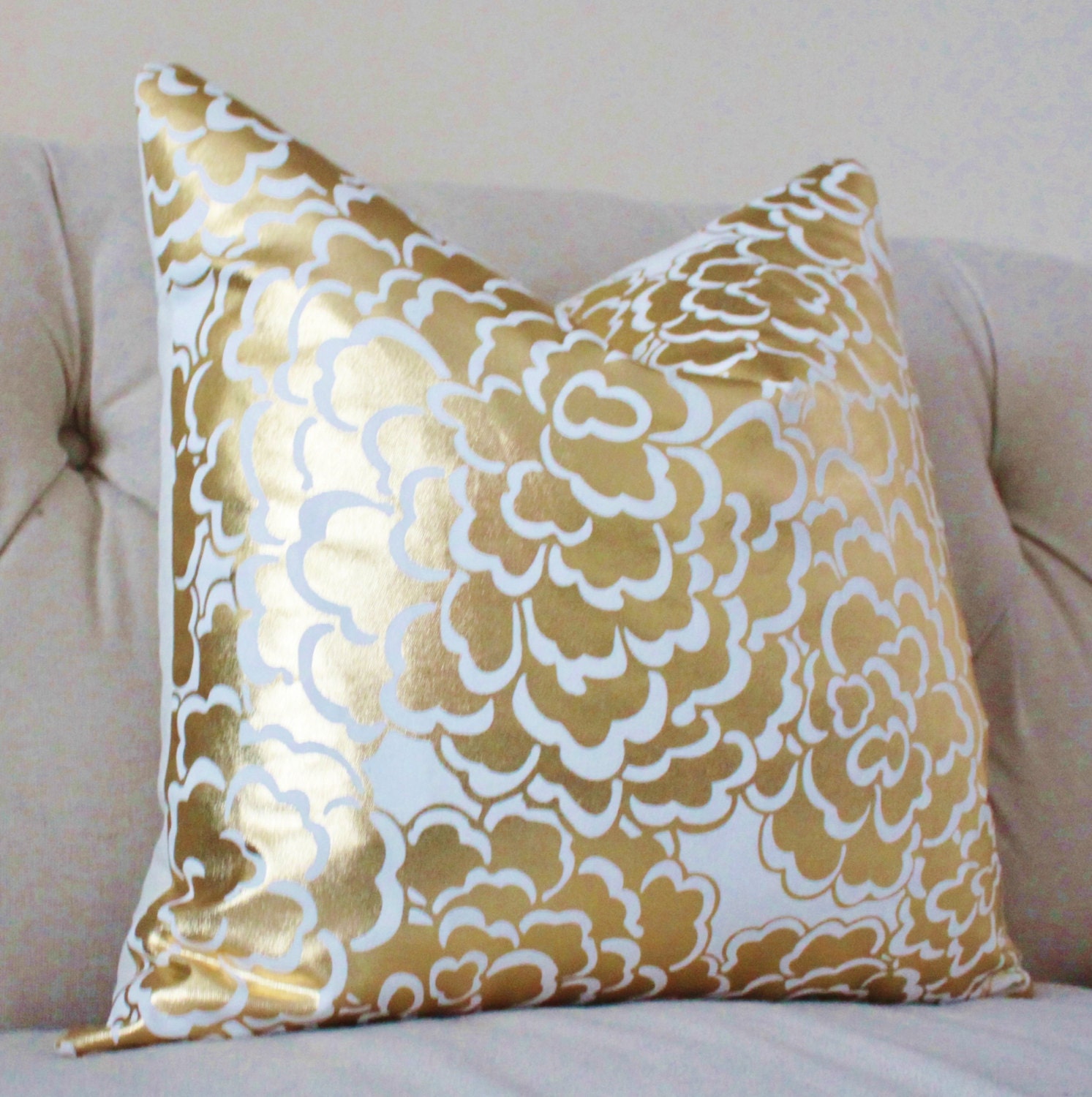 Gold Metalic Pillow - Gold Home Decor - Caitlin Wilson - Designer ...