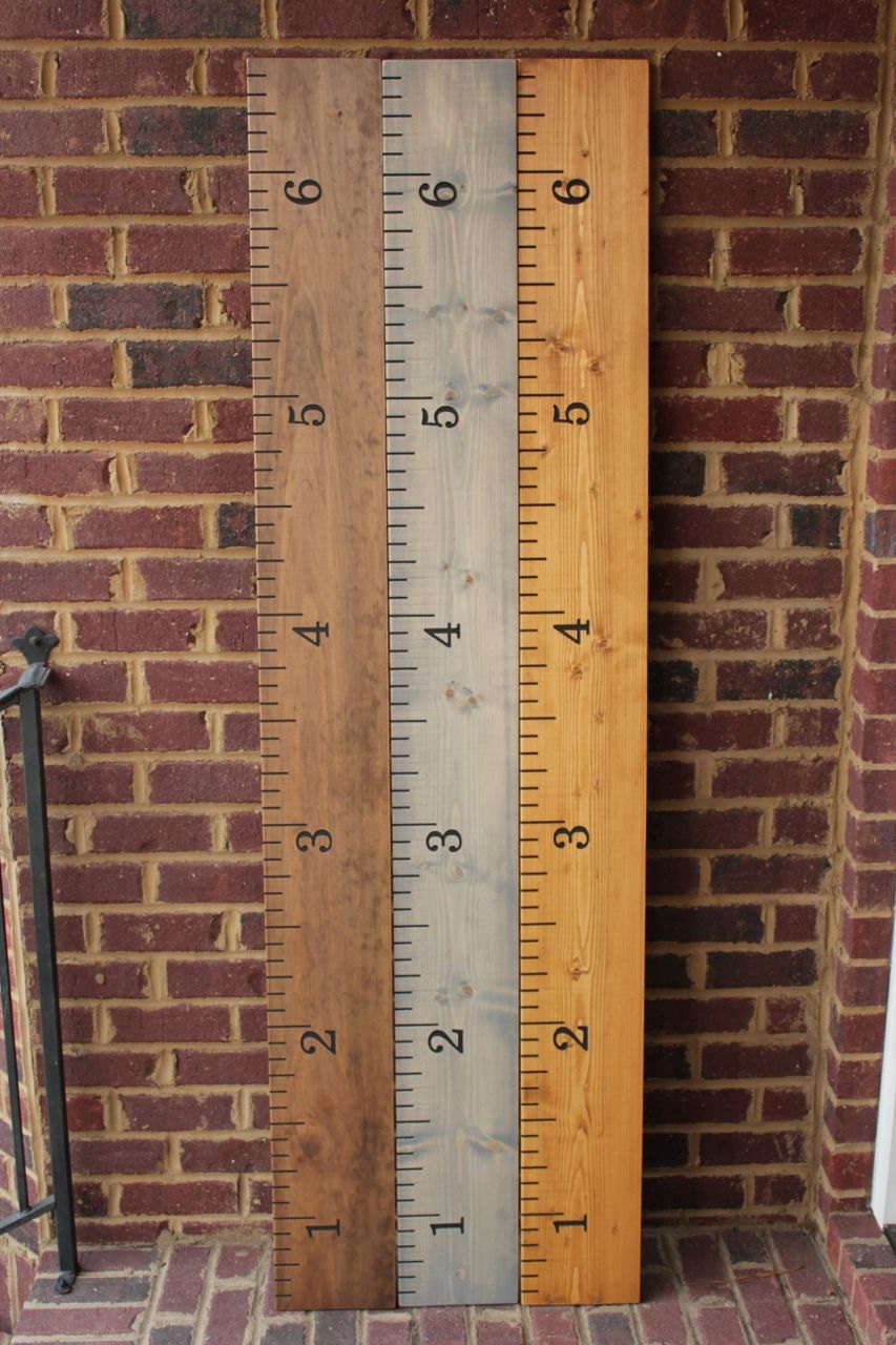 Engraved Wood Ruler Growth Chart by DomesticBlueprint on Etsy