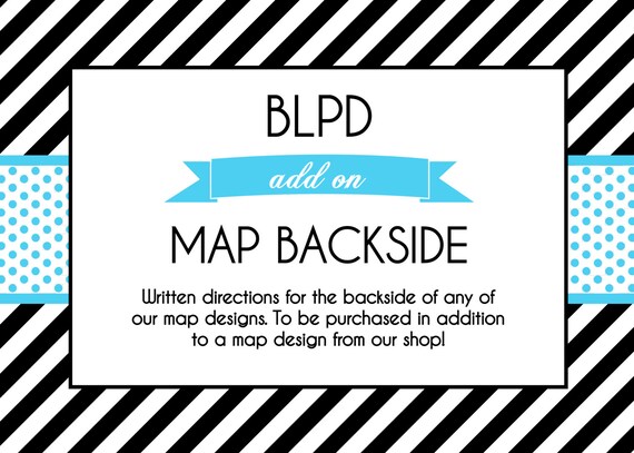 Backside Directions for Any Event Map - DIY - Printable Il_570xn