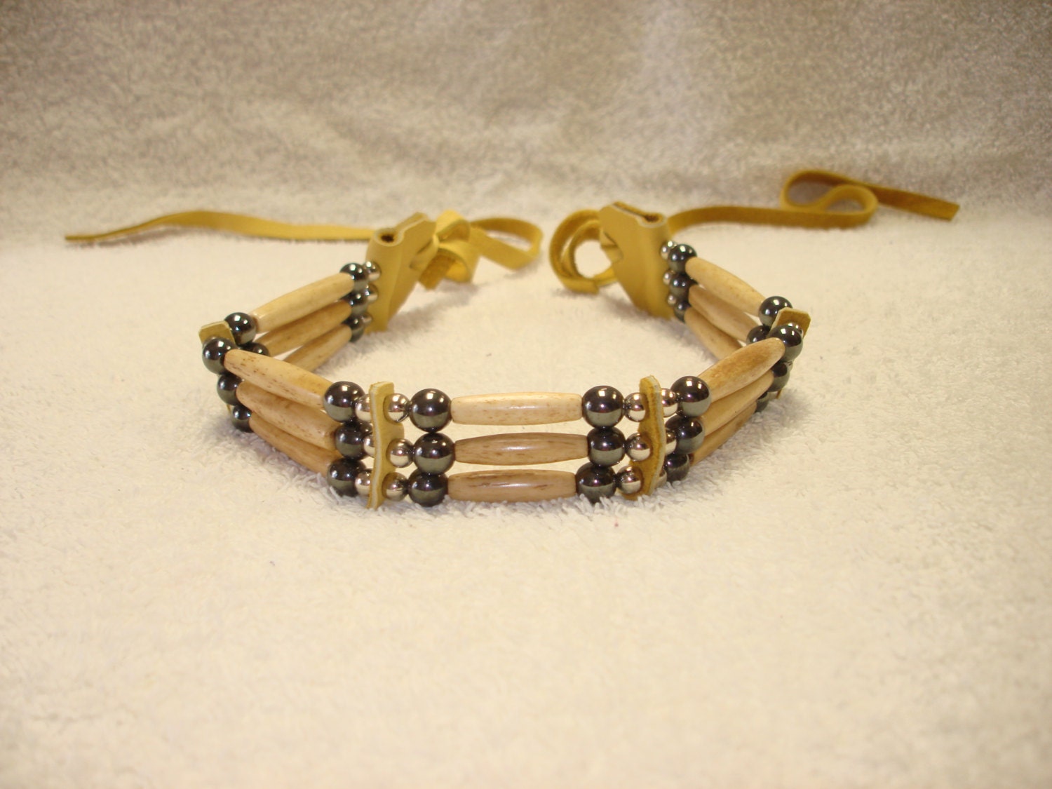 Native American Buffalo Bone Choker Necklace by CherokeeCreations5