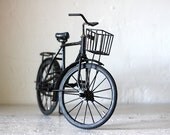 Unique French Vintage Metal Toy Bicycle Hand Made By Artisan 1940s - RueVertdegris